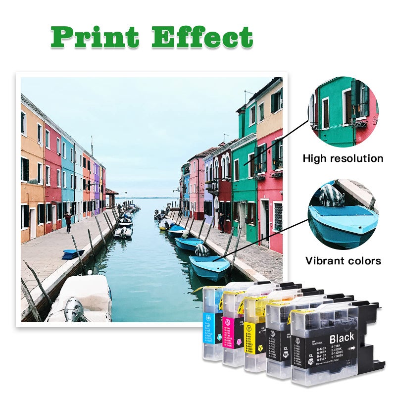 GREENARK Compatible Ink Cartridge Replacement for Brother LC75 LC71XL High Yield Ink Work for Brother MFC-J280W MFC-J425W MFC-J6510DW MFC-J6710DW MFC-J6910DW (2 Black, 1 Cyan, 1 Magenta, 1 Yellow) - Image 5